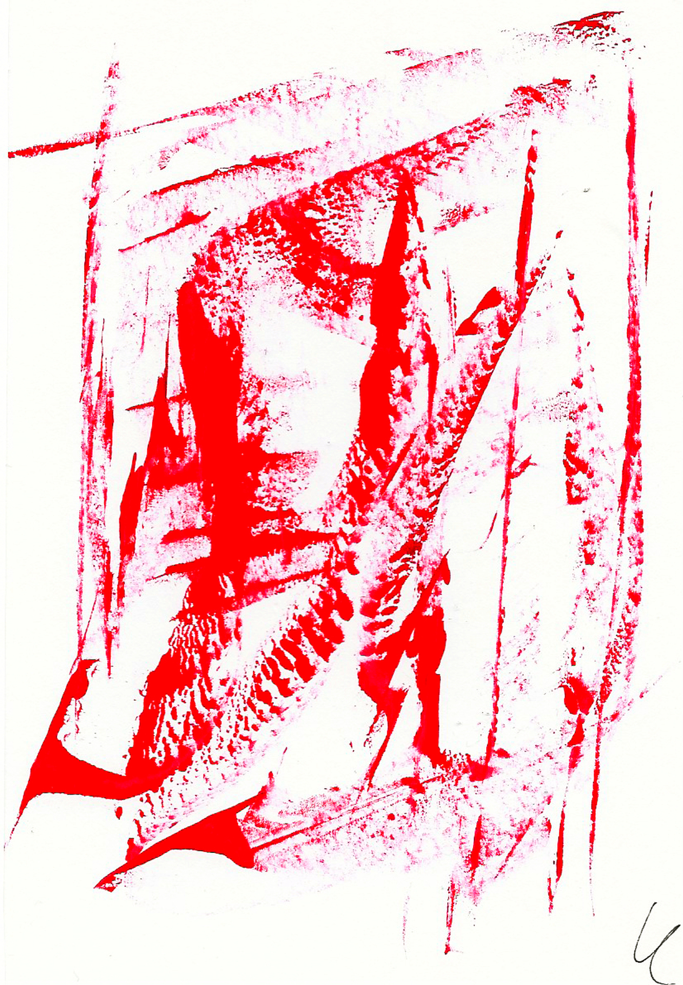 Zeichnung, Acryl auf Papier, 17,5 x 12,5  cm, 2022, Nr. guz22_0134, Privatbesitz